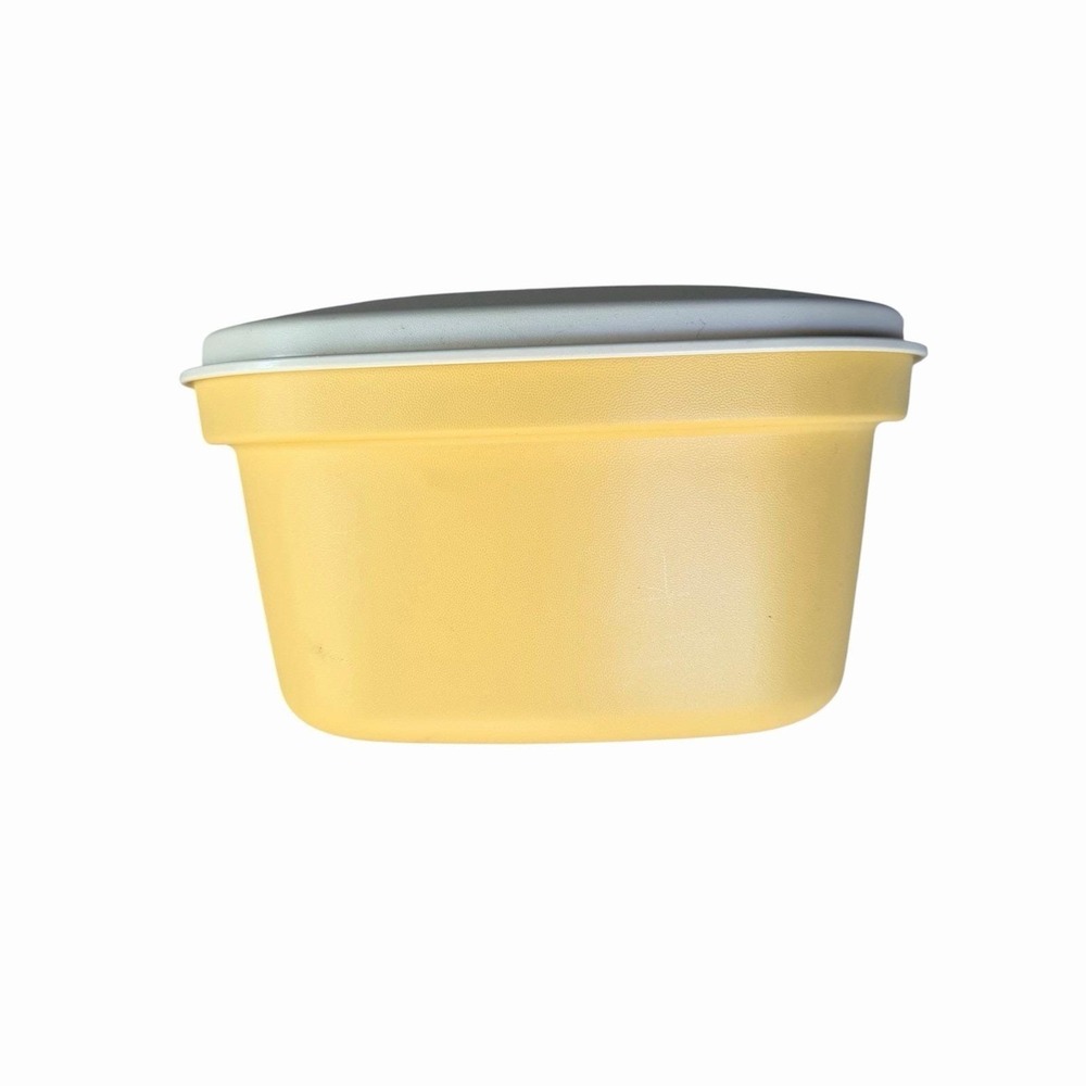 Vintage Tupperware Multi- Server Container-Harvest Gold 888-9-Original Info Card